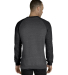 Jerzees 91M Adult Snow Heather French Terry Crewne in Charcoal/ black ink