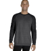 Jerzees 91M Adult Snow Heather French Terry Crewne in Charcoal/ black ink