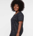 LA T 3816 Ladies' Curvy Fine Jersey T-Shirt in Storm camo