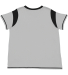 LA T 3833 Ladies' Curvy Gameday Lace Up T-Shirt in Titanium/ black/ white