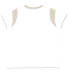 LA T 3833 Ladies' Curvy Gameday Lace Up T-Shirt in White/titanium/black