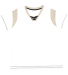 LA T 3833 Ladies' Curvy Gameday Lace Up T-Shirt in White/titanium/black