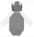 Rabbit Skins 4418 Infant Long Sleeve Fine Jersey B in Granite hth/ wht