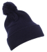 Yupoong-Flex Fit 1501P Cuffed Knit Beanie with Pom in Navy