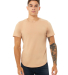 Bella + Canvas 3003 FWD Fashion Men's Curved Hem S in Heather sand dune