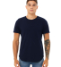 Bella + Canvas 3003 FWD Fashion Men's Curved Hem S in Navy