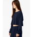 Bella + Canvas 6501 FWD Fashion Ladies' Cropped Lo in Navy