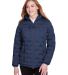 North End NE708W Ladies' Loft Puffer Jacket in Classic navy/ carbon