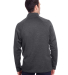 North End NE712 Men's Flux 2.0 Full-zip Jacket in Black heather/ orange soda