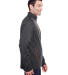 North End NE712 Men's Flux 2.0 Full-zip Jacket in Black heather/ orange soda