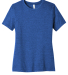 Bella + Canvas 6400 Ladies' Relaxed Heather CVC Sh in Heather true royal