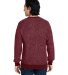 J America 8712 Unisex Aspen Fleece Crewneck Sweats in Burgundy speck