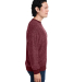 J America 8712 Unisex Aspen Fleece Crewneck Sweats in Burgundy speck