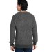 J America 8712 Unisex Aspen Fleece Crewneck Sweats in Charcoal speck