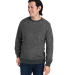 J America 8712 Unisex Aspen Fleece Crewneck Sweats in Charcoal speck