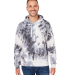 J America 8861 Adult Tie-Dye Pullover Hooded Sweat in Black tie dye