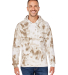 J America 8861 Adult Tie-Dye Pullover Hooded Sweat in Olive tie dye