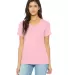 Bella + Canvas 6405 Ladies' Relaxed Jersey V-Neck  PINK