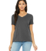 Bella + Canvas 6405 Ladies' Relaxed Jersey V-Neck  in Asphalt