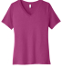 Bella + Canvas 6405 Ladies' Relaxed Jersey V-Neck  in Berry