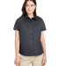 Harriton M585W Ladies' Advantage IL Short-Sleeve W in Dark charcoal