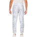 J America 8884 Adult Tie Dye Fleece Jogger in Grey tie dye