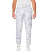 J America 8884 Adult Tie Dye Fleece Jogger in Grey tie dye
