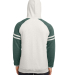 Jerzees 97CR Unisex NuBlend Varsity Color-Block Ho in Oatmeal heather/ forest green heather