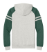 Jerzees 97CR Unisex NuBlend Varsity Color-Block Ho in Oatmeal heather/ forest green heather