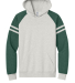 Jerzees 97CR Unisex NuBlend Varsity Color-Block Ho in Oatmeal heather/ forest green heather