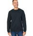 J America 8424JA Unisex Premium Fleece Sweatshirt in Navy