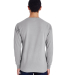 Hanes GDH200 Unisex Garment-Dyed Long-Sleeve T-Shi in Concrete grey