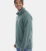 Hanes GDH425 Unisex Quarter-Zip Sweatshirt in Cypress green