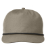 Big Accessories BA699 Ripstop Cap in Khaki/ black rope