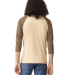 American Apparel 2003CVC Unisex CVC Raglan T-Shirt in Heather bone/ heather army