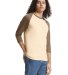 American Apparel 2003CVC Unisex CVC Raglan T-Shirt in Heather bone/ heather army