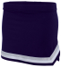 Augusta Sportswear 9146 Girls' Pike Skirt in Purple/ white/ metallic silver