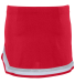 Augusta Sportswear 9146 Girls' Pike Skirt in Red/ white/ metallic silver
