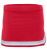 Augusta Sportswear 9146 Girls' Pike Skirt in Red/ white/ metallic silver