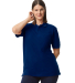 Gildan 85800 Unisex Midweight Double Pique Polo in Navy