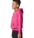 Gildan SF500B Youth Softstyle Midweight Fleece Hoo in Pink lemonade