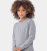 Next Level Apparel 3311 Youth Cotton Long Sleeve T in Heather grey