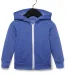 Bella + Canvas 3739T Toddler Full-Zip Hooded Sweat in Hthr true royal
