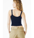 Bella + Canvas 1012 Ladies' Micro Ribbed Scoop Tan in Solid navy blend
