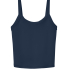 Bella + Canvas 1012 Ladies' Micro Ribbed Scoop Tan in Solid navy blend