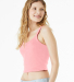 Bella + Canvas 1012 Ladies' Micro Ribbed Scoop Tan in Solid pink blend