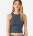 Bella + Canvas 1019 Ladies' Micro Ribbed Racerback in Solid vintage navy blend