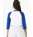 Bella + Canvas 1200 Ladies' Micro Ribbed 3/4 Ragla in White/ tr royal