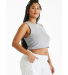 Bella + Canvas 1013 Ladies' Micro Rib Muscle Crop  in Athletic heather
