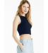 Bella + Canvas 1013 Ladies' Micro Rib Muscle Crop  in Solid navy blend